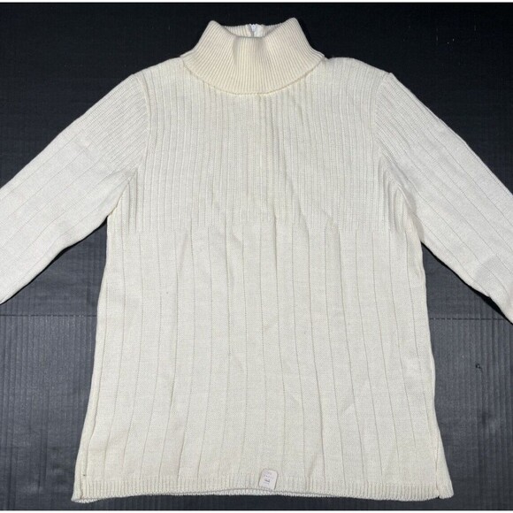 Vintage 60s Saks Fifth Avenue Ivory Maternity Sweater Mock Neck S NWT Union Made - Picture 1 of 6